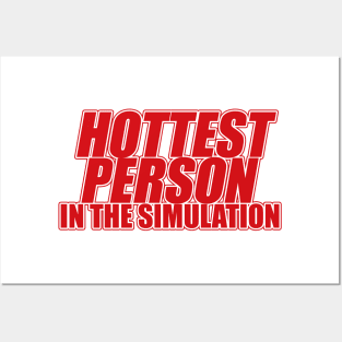 Hottest Person In The Simulation - Funny Y2kT-Shirts, Long-Sleeve, Hoodies or Sweatshirts Posters and Art